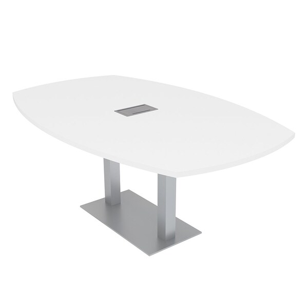 45 in W, 84 in L, 29 in H, Engineered Wood Top, White
